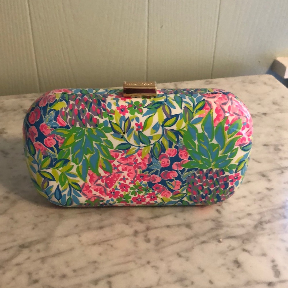 Lilly Pulitzer Hard Case Clutch “With A Cherry On Top”